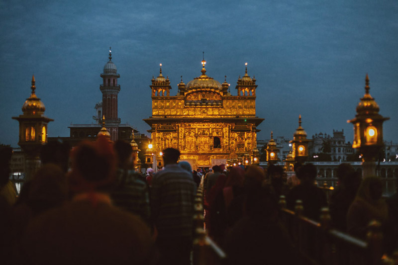 Golden Temple in Amritsar at Night