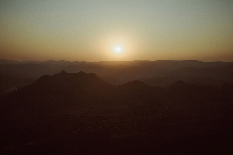 Sunset over Udaipur India