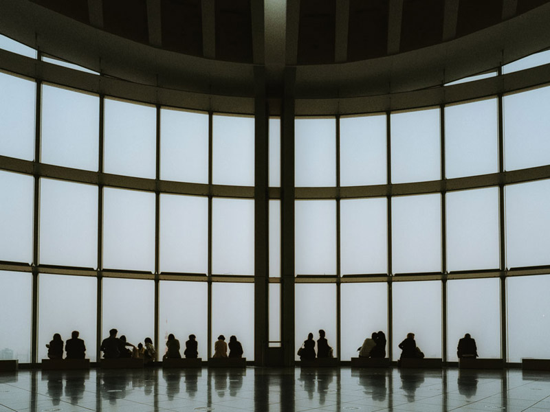 Inside Tokyo Skytree, Tomasz Wagner, Tokyo Architecture, Contax G2, Japan 35mm Film Photography