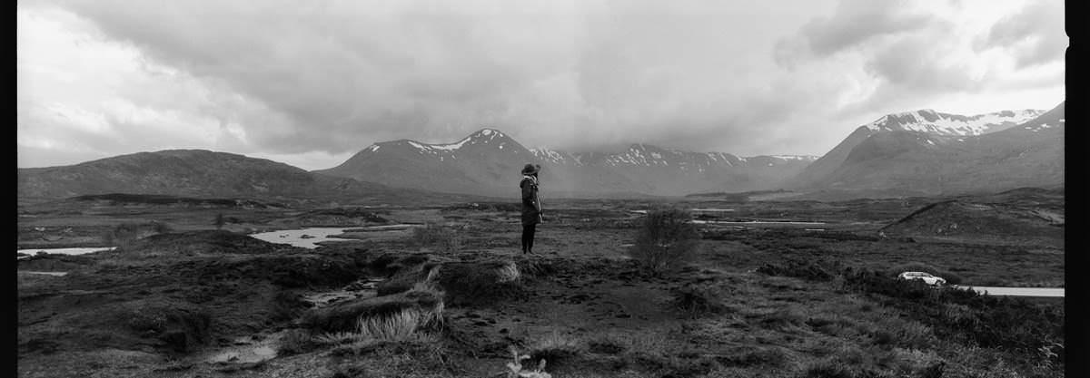 Cuillin Hills Isle of Skye scotland photographing on hasselblad xpan panoramic film camera and kodak trix 400