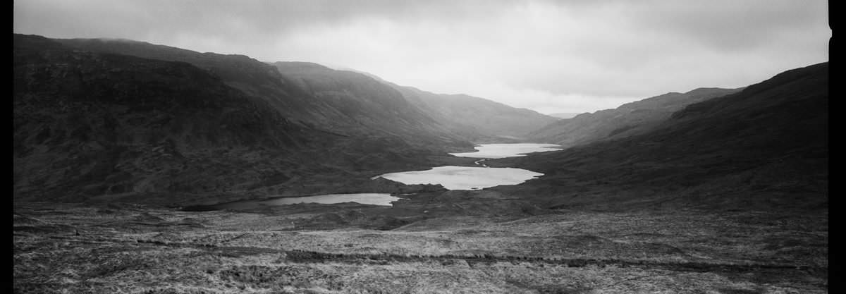 Loch Buie Isle of Mull scotland photographing on hasselblad xpan panoramic film camera and kodak trix 400