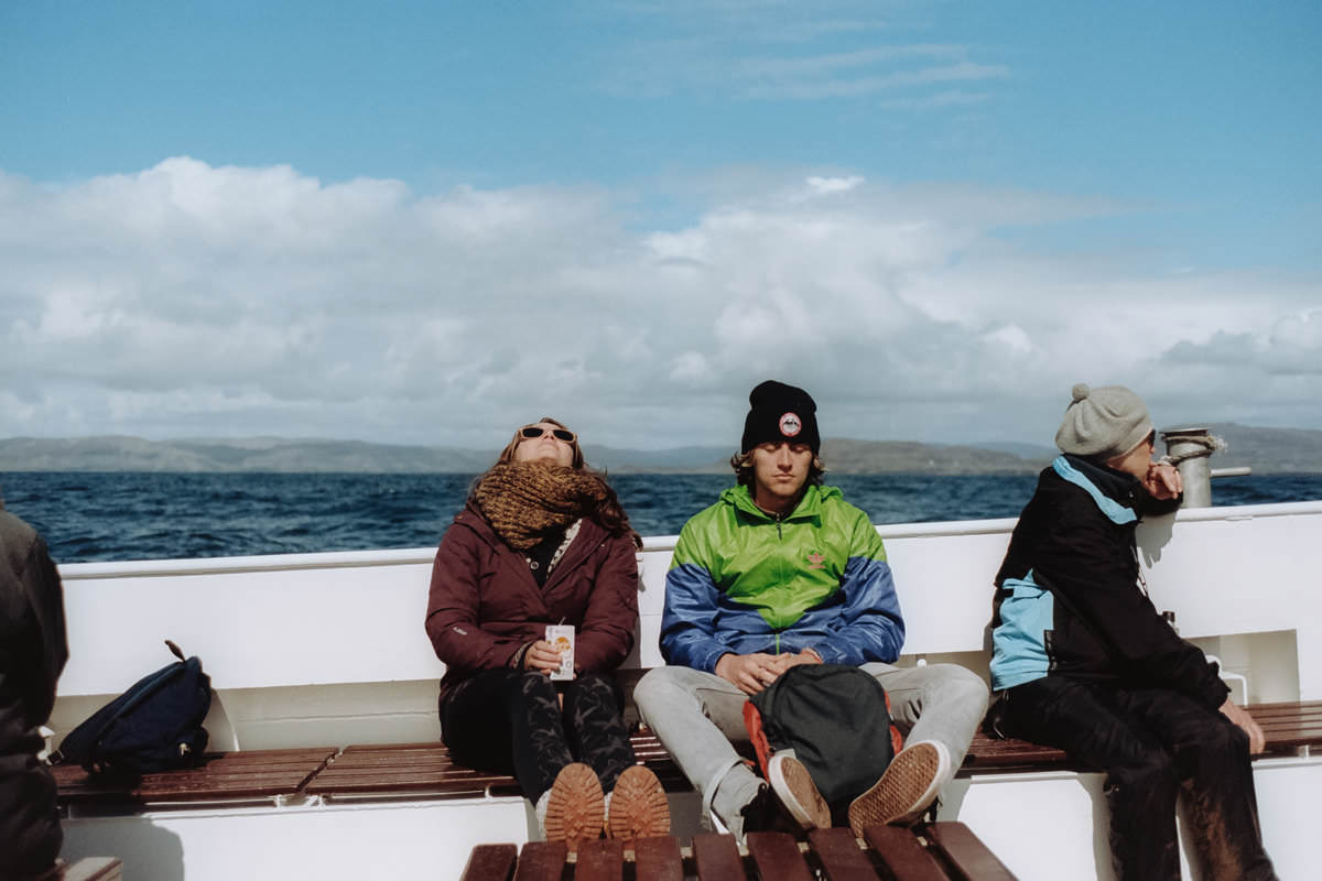 Isle of Staffa Tours scotland photographing on contax g2 film camera and kodak portra 160