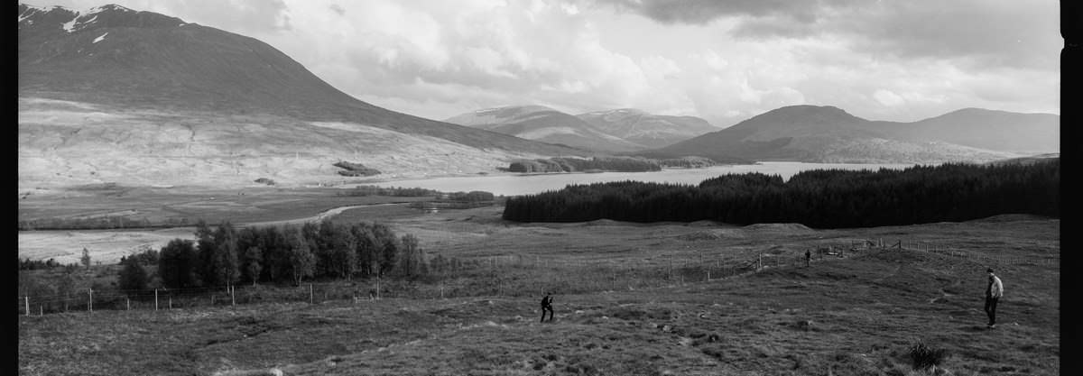 Glencoe scotland photographing on hasselblad xpan panoramic film camera and kodak trix 400