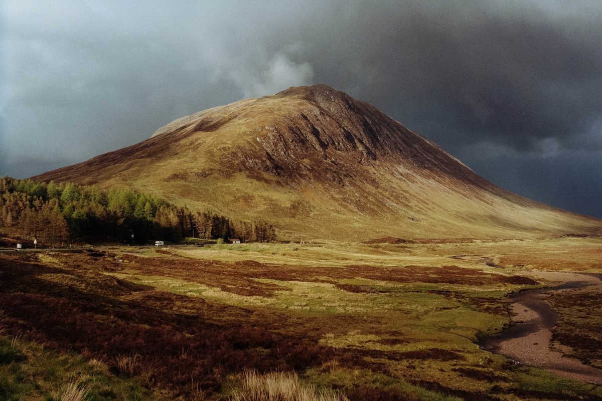 Glencoe scotland photographing on contax g2 film camera and kodak portra 160