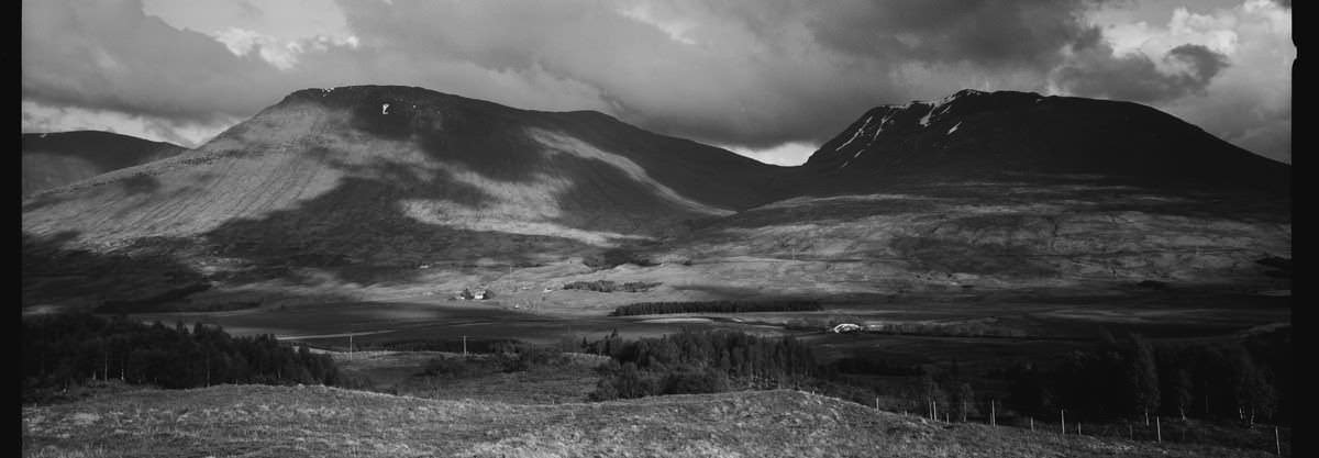 Glencoe scotland photographing on hasselblad xpan panoramic film camera and kodak trix 400