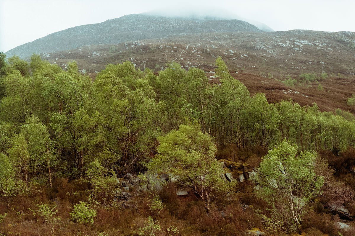 Glen Etive scotland photographing on contax g2 film camera and kodak portra 160