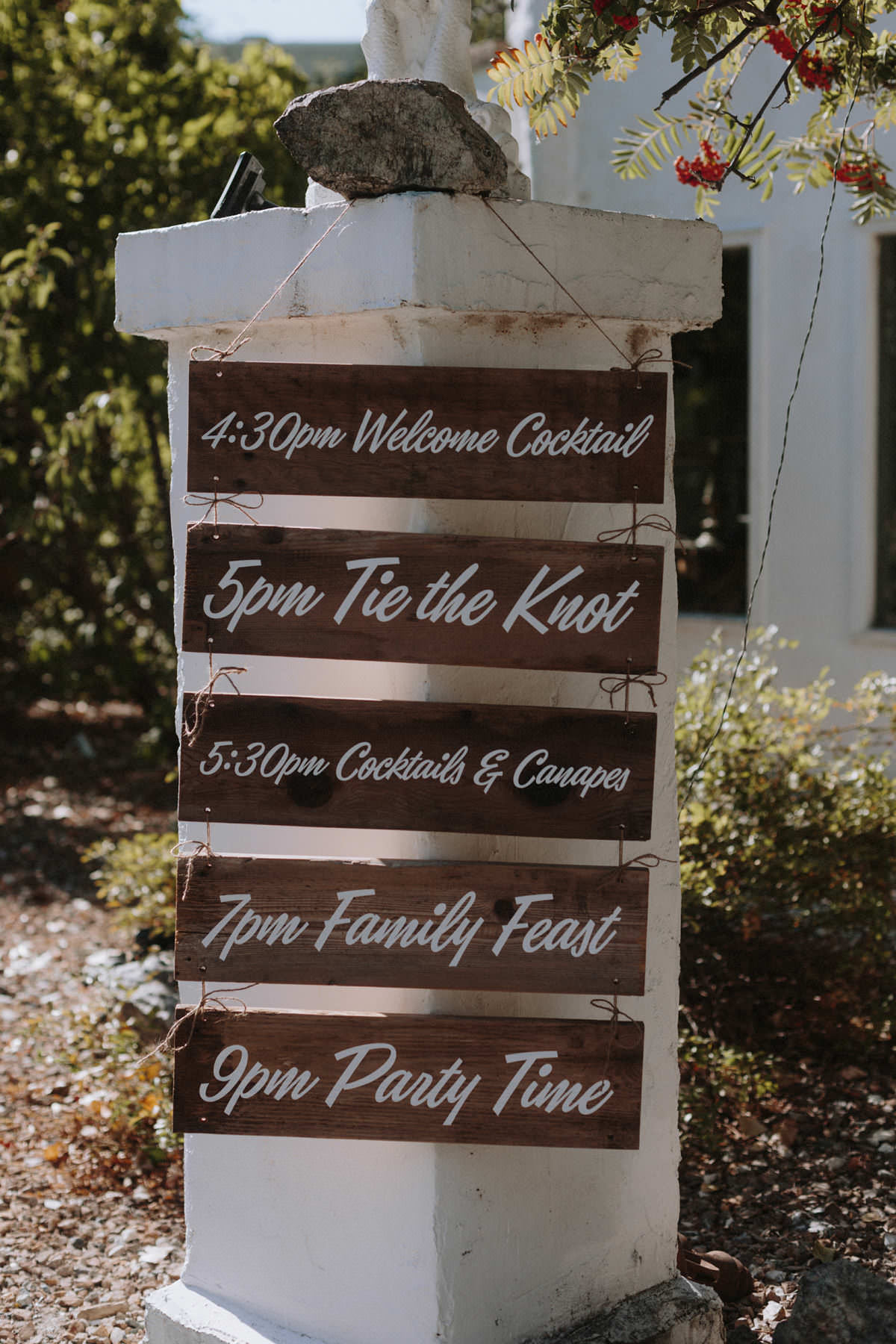 hand painted rustic signage