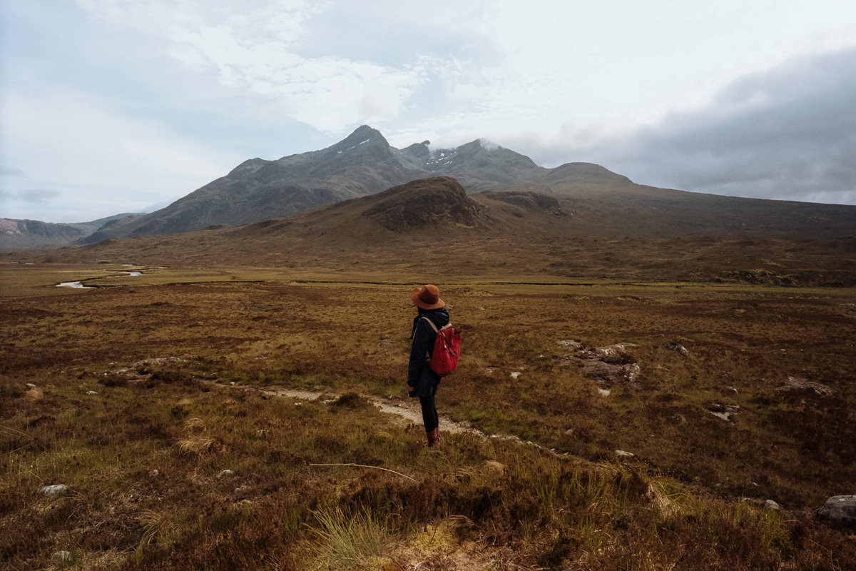 Cuillin Mountains Isle of Skye scotland photographing on contax g2 film camera and kodak portra 160