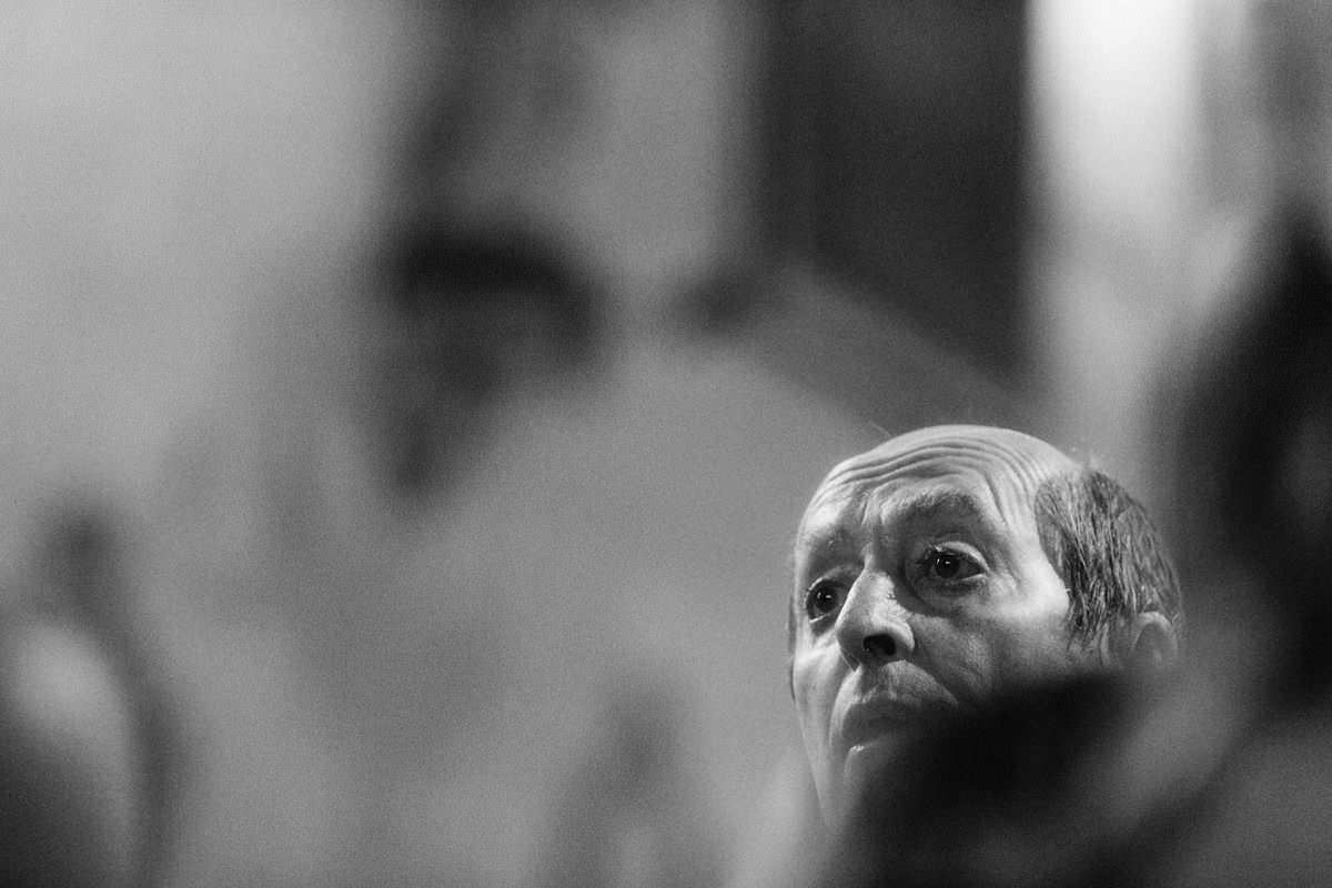 wedding guest at a wedding ceremony inside an old church in the south of france