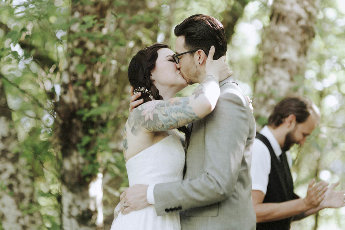 tattooed bride and groom whistler wedding