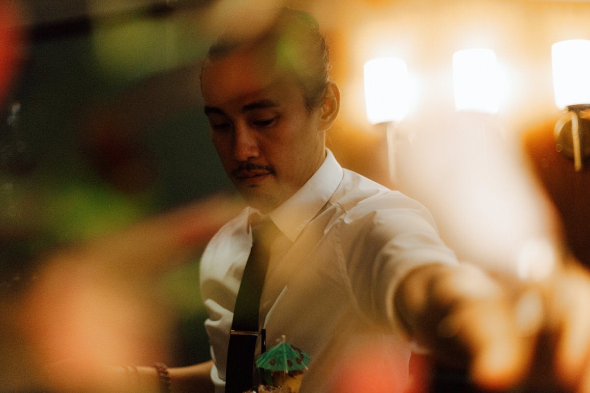 bartender at kissa tanto restaurant in vancouver