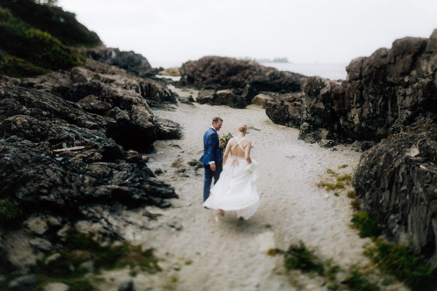 tofino wedding photography at the shore pier venue