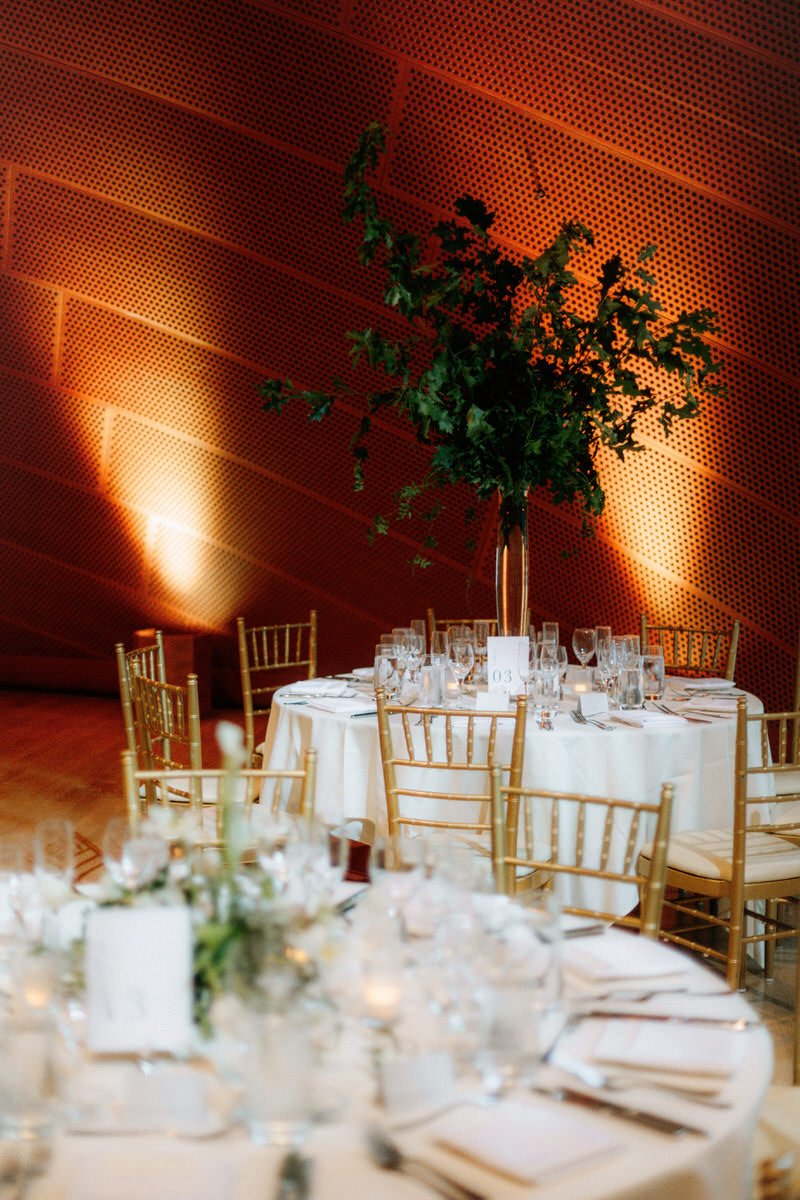 wedding reception at Walt Disney Concert Hall LA