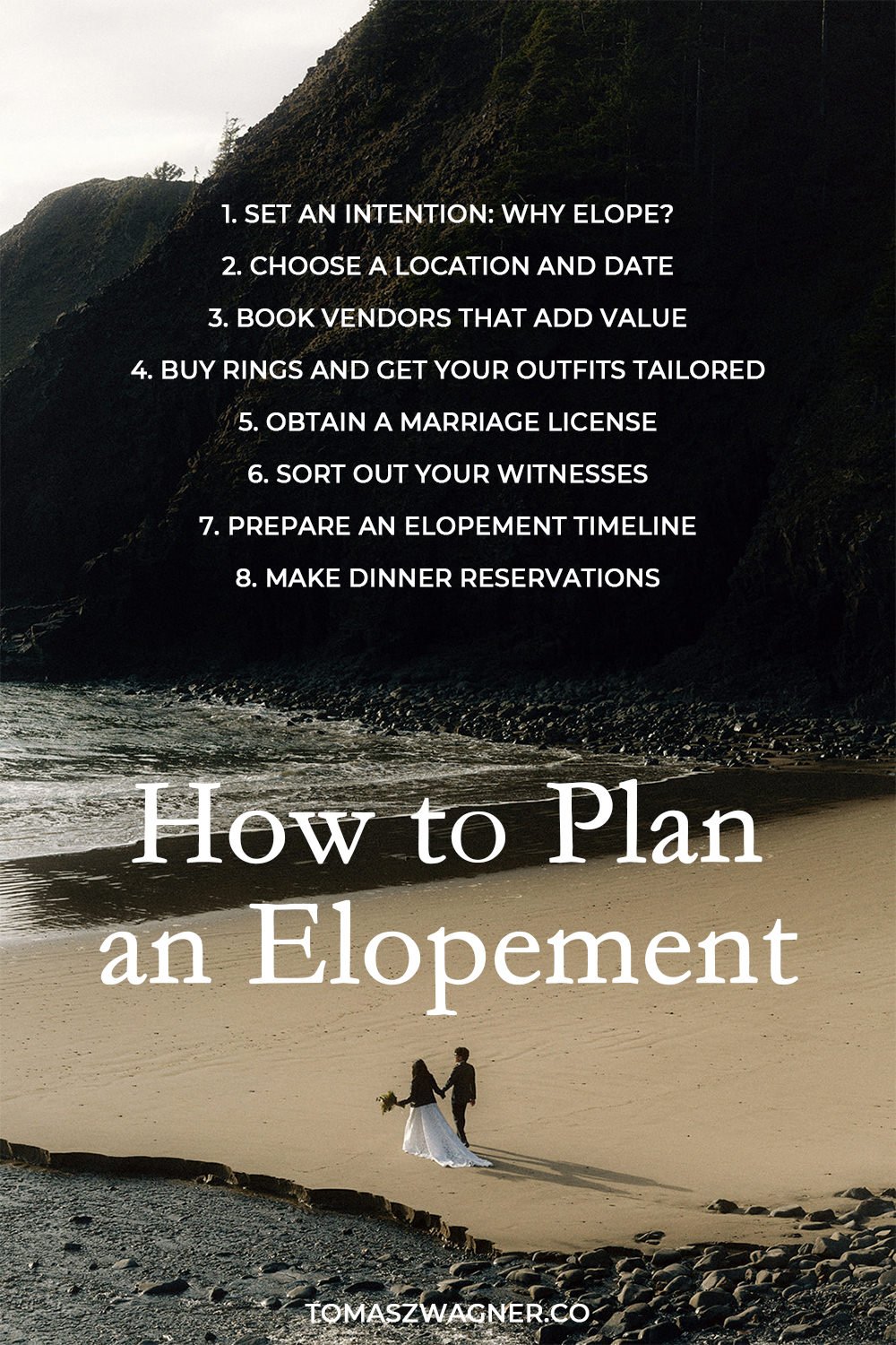 how to plan an elopement checklist