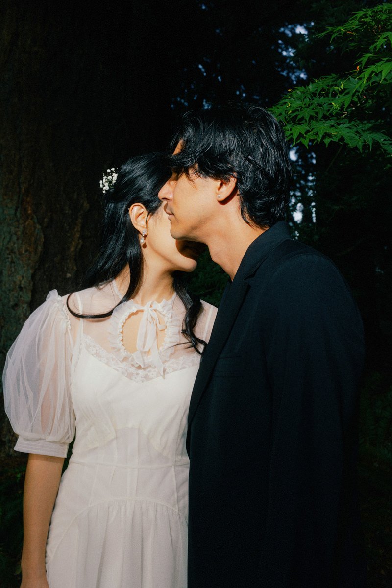 direct flash photo of couple during their engagement session