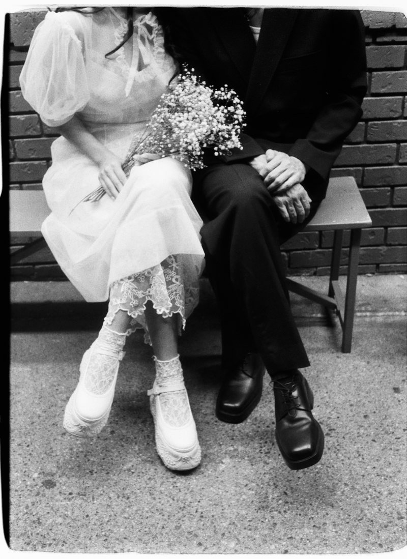 35mm photo of couple during engagement session