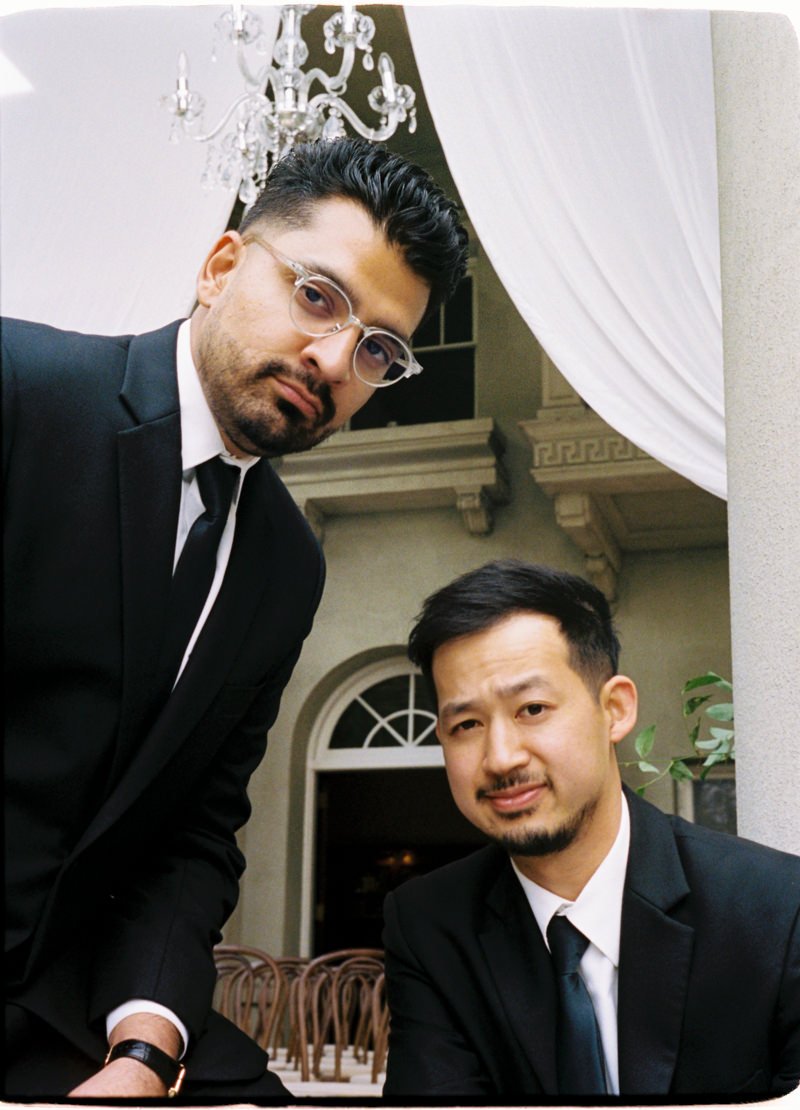 35mm film photo of groomsmen