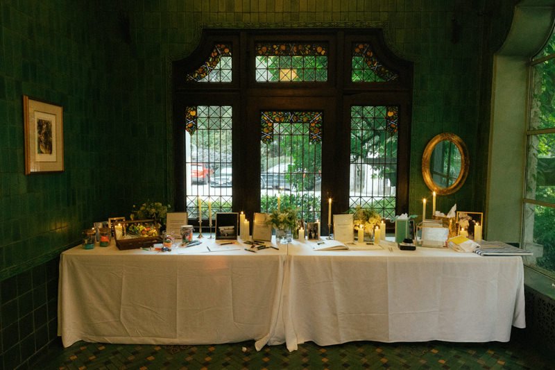 welcome table at hycroft manor