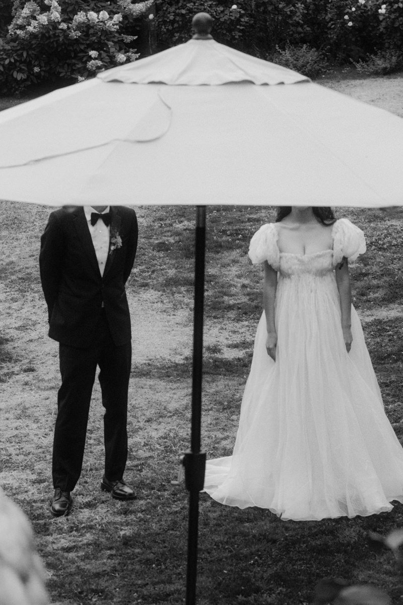 abstract photo of groom and bride