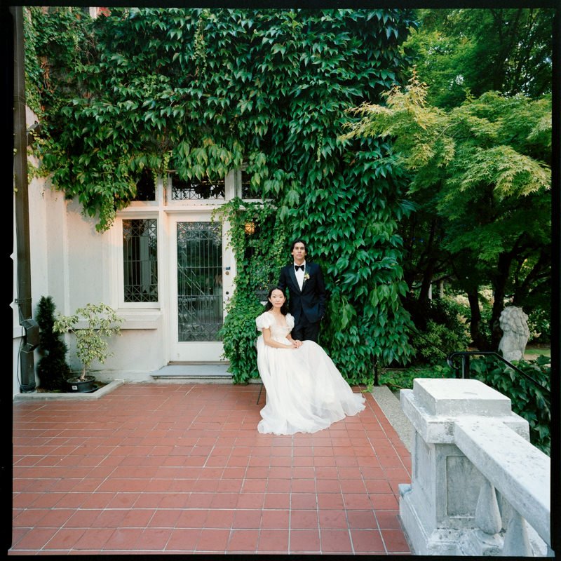 portrait of couple taken on medium format film