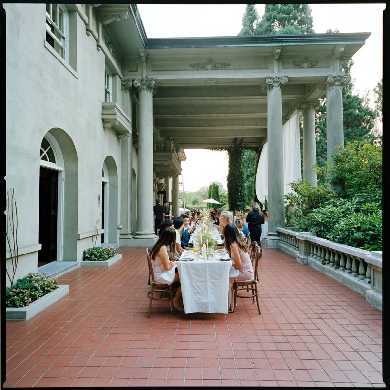 medium format photo of wedding reception at hycroft manor
