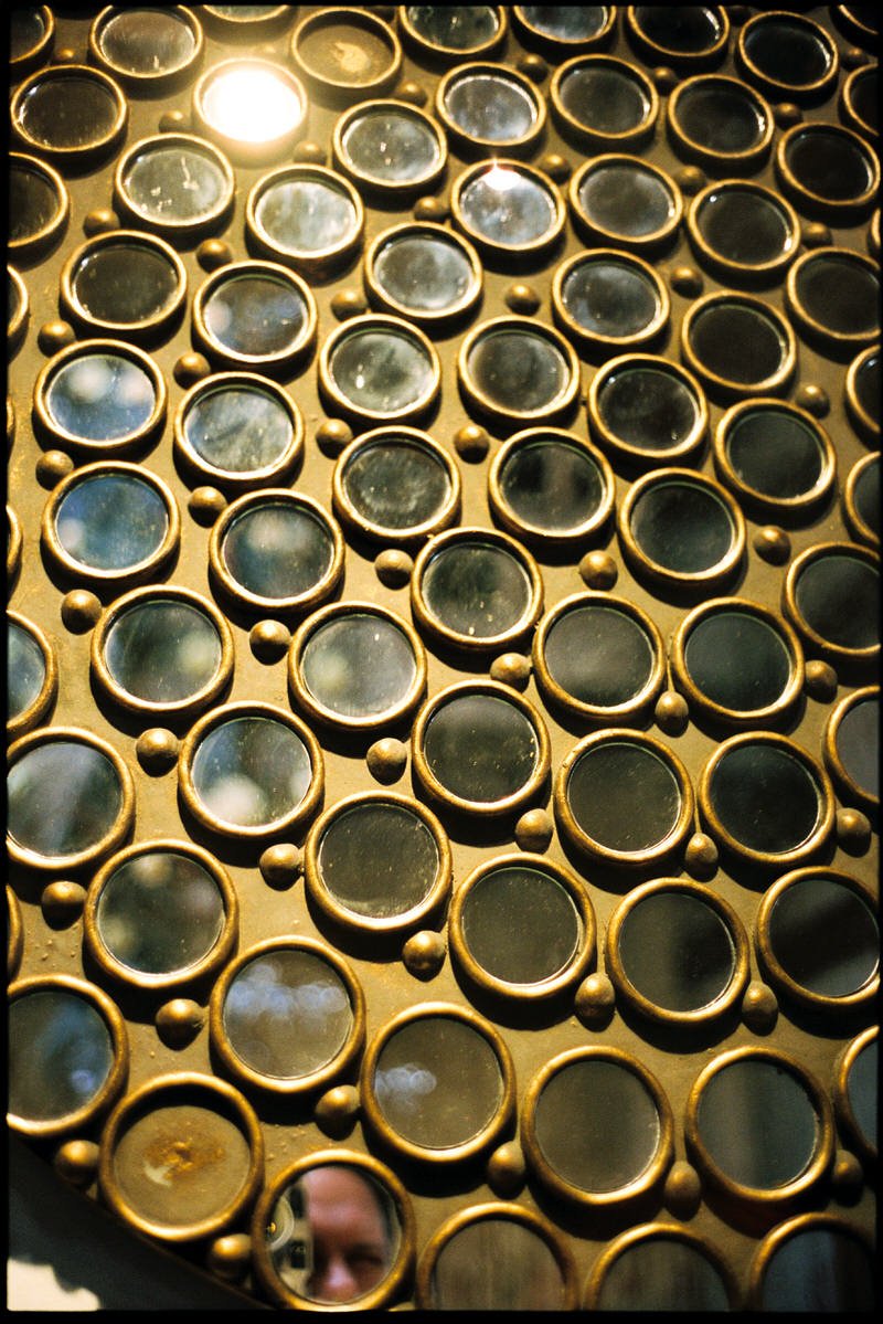 mirrored art inside Within Sodo event space in Seattle