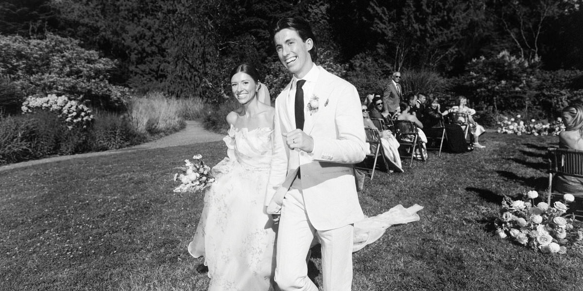 nostalgic flash photo of a just married couple at their UBC Botanical Garden wedding